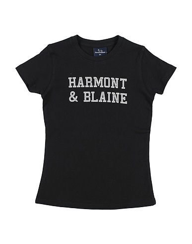 HARMONT & BLAINE 티셔츠 블랙 100% 코튼