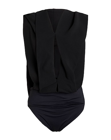 FERRAGAMO TOPWEAR Black 100% Viscose, Polyamide, Elastane