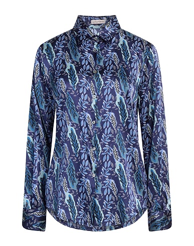 CAMICETTASNOB Floral shirts & blouses Blue 57% Viscose, 32% Silk, 11% Elastane