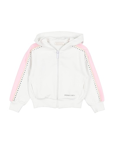MONNALISA Hooded track jacket  DISNEY White 95% Cotton, 5% Elastane
