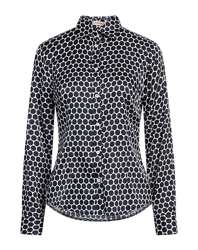 CAMICETTASNOB TOPWEAR Blu notte 59% Viscosa, 33% Seta, 8% Elastan