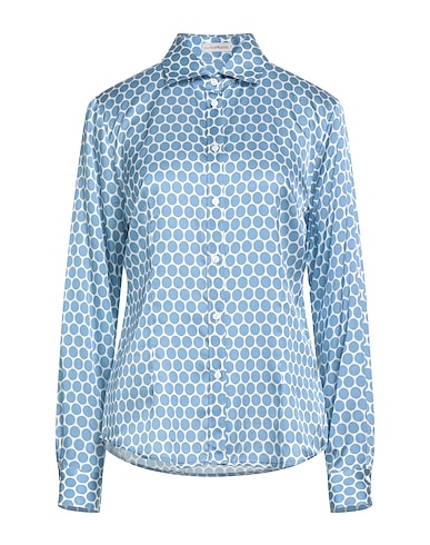 CAMICETTASNOB Patterned shirts & blouses Azure 59% Viscose, 33% Silk, 8% Elastane