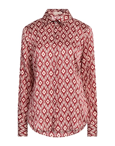 CAMICETTASNOB Hemden und Blusen mit Muster Bordeaux 59% Viskose, 33% Seide, 8% Elastan