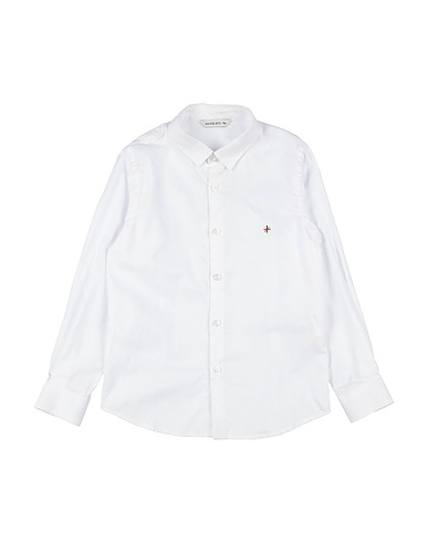MANUEL RITZ Solid colour shirt White 100% Cotton