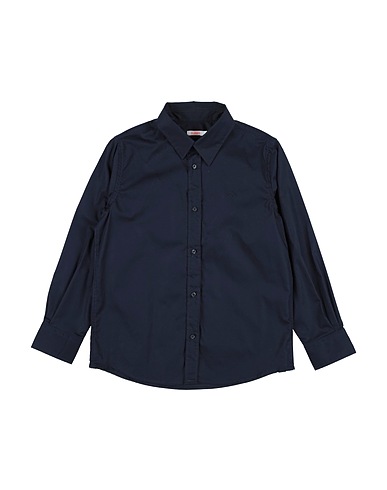 SUN 68 Solid colour shirt Navy blue 97% Cotton, 3% Elastane