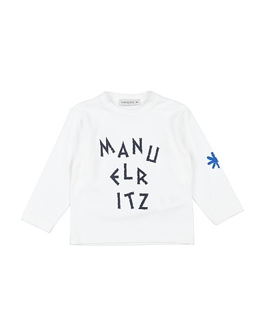 MANUEL RITZ T-shirt White 92% Cotton, 8% Elastane