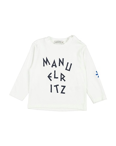 MANUEL RITZ T-shirt White 92% Cotton, 8% Elastane