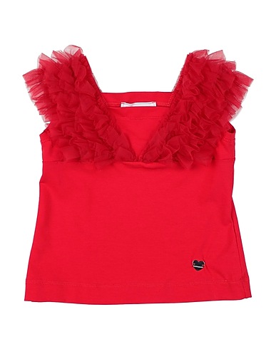 MONNALISA Top Red 95% Cotton, 5% Elastane