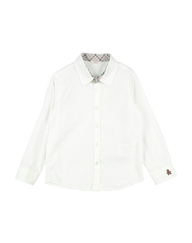 LE BEBÉ Solid colour shirt White 97% Cotton, 3% Elastane