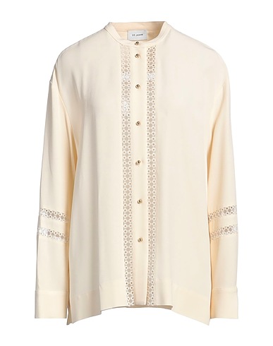 ST. JOHN Solid color shirts & blouses Beige 67% Acetate, 33% Viscose