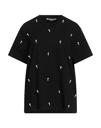 STELLA McCARTNEY T-shirt Black 100% Cotton, Plastic