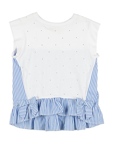MONNALISA Top Bianco 100% Cotone