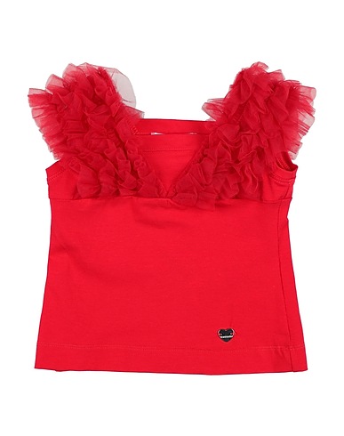 MONNALISA Top Red 95% Cotton, 5% Elastane, Polyamide