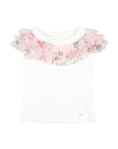MONNALISA T-shirt White 95% Cotton, 5% Elastane