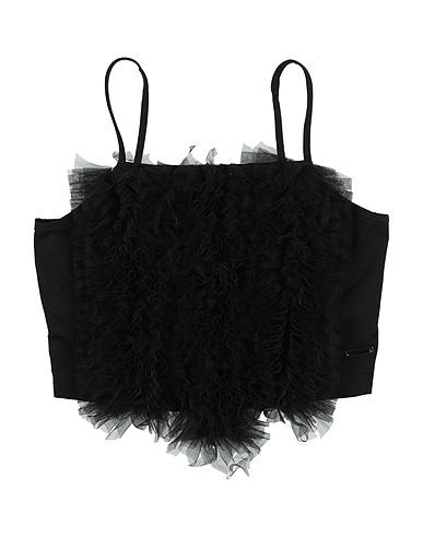MONNALISA Top Black 95% Cotton, 5% Elastane