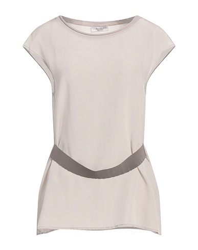 PESERICO Silk top Taupe 100% Silk, Virgin Wool, Cashmere