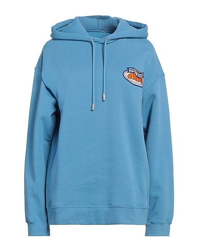OPENING CEREMONY Hooded track jacket  Light blue 100% Cotton, Elastane, Polyester