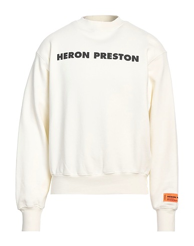 HERON PRESTON Hooded track jacket  White 100% Cotton, Elastane, Polyester