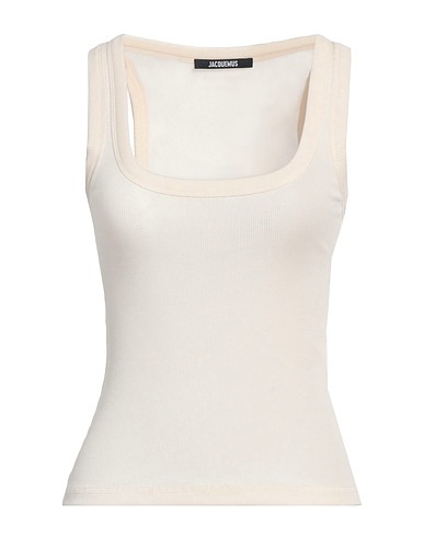 JACQUEMUS Tank top Ivory 100% Cotton