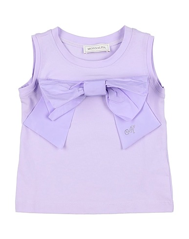MONNALISA Tank top Lilac 95% Cotton, 5% Elastane, Polyester