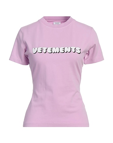 VETEMENTS T-shirt Lilla 93% Cotone, 7% Elastan