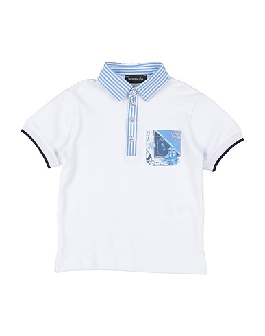MONNALISA Polo Bianco 100% Cotone