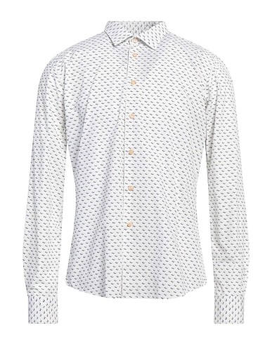 ALEXINGH Camicia fantasia OFF WHITE 55% Lino, 45% Cotone