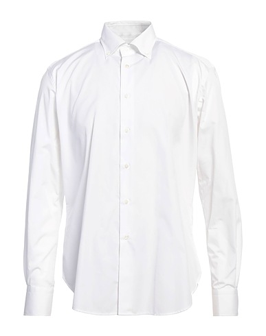 ALEXINGH Solid colour shirt White 100% Cotton