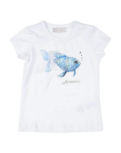 MONNALISA T-shirt White 94% Cotton, 6% Elastane