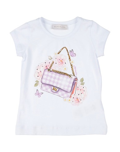 MONNALISA T-shirt White 95% Cotton, 5% Elastane
