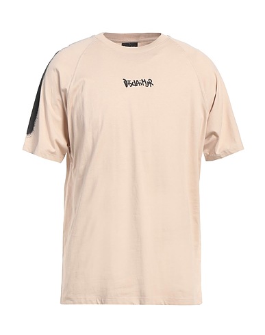 DISCLAIMER T-shirt Beige 100% Cotone