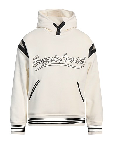 EMPORIO ARMANI Felpa Off white 100% Cotone, Poliuretano, Poliestere, Elastan