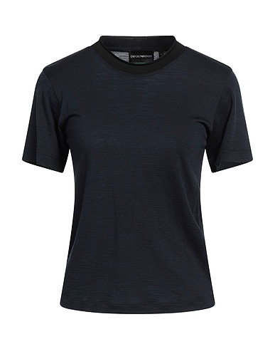 EMPORIO ARMANI T-shirt Midnight blue 100% Virgin Wool