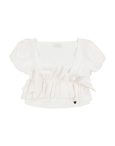 MONNALISA Top White 95% Cotton, 5% Elastane