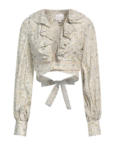 IXIAH Floral shirts & blouses Beige 70% Cotton, 30% Silk