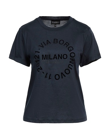 EMPORIO ARMANI T-shirt Midnight blue 100% Cotton