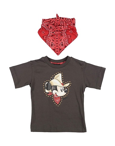 MONNALISA T-shirt DISNEY Dark brown 100% Cotton