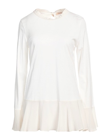 ERIKA CAVALLINI T-shirt Off white 100% Cotton, Silk