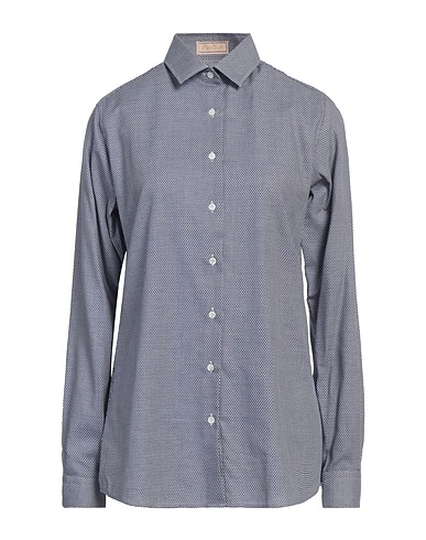 ALEXINGH Patterned shirts & blouses Midnight blue 100% Cotton