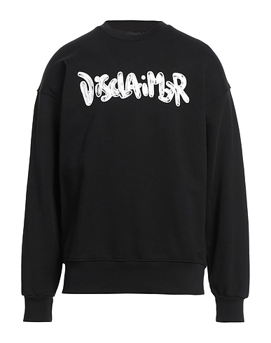 DISCLAIMER Felpa Nero 100% Cotone