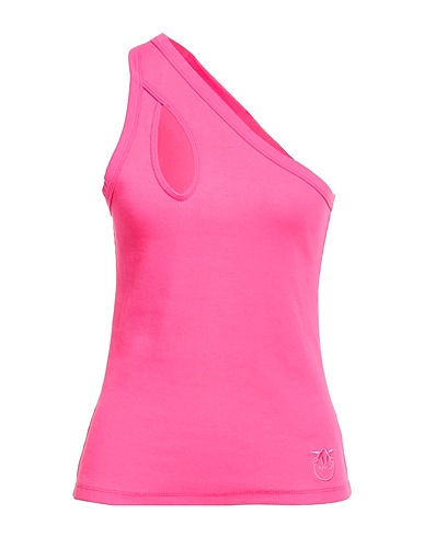 PINKO One-shoulder top 97% Cotton, 3% Elastane