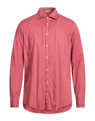 MASSIMO ALBA Solid color shirt MATTONE 100% Cotton