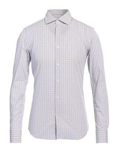 SARTORIA CAMPO Napoli Camicia a quadri Bianco 100% Cotone