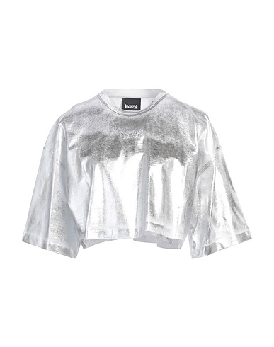 DISCLAIMER Crop top Silver 100% Cotton