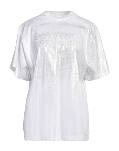 DISCLAIMER T-shirt Argento 100% Cotone
