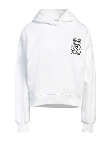 DISCLAIMER Hooded track jacket  White 100% Cotton