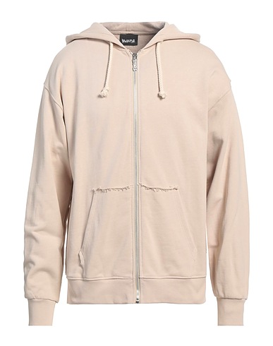 DISCLAIMER Hooded track jacket  Beige 100% Cotton