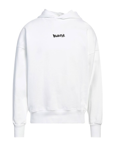 DISCLAIMER Hooded track jacket  White 100% Cotton