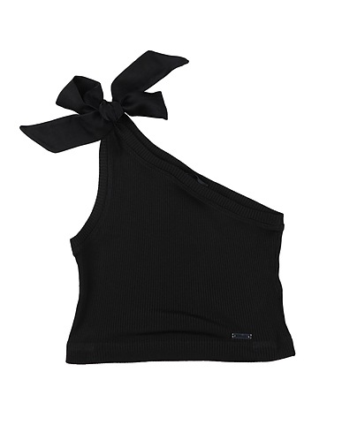 MONNALISA Top Black 97% Viscose, 3% Elastane