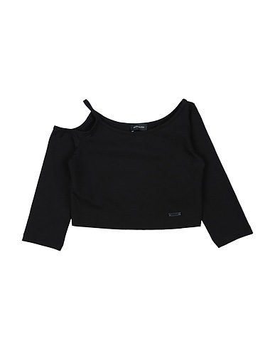 MONNALISA T-shirt Black 95% Cotton, 5% Elastane
